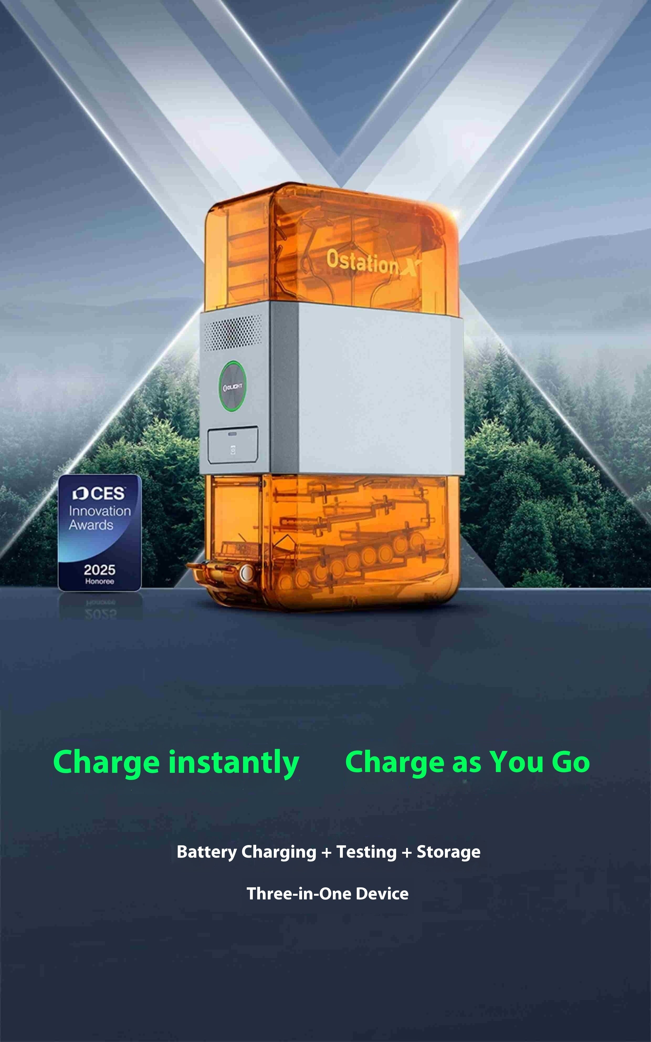 Charging Station X Storage Bin Detector Ni-MH 14500AAA Battery Box