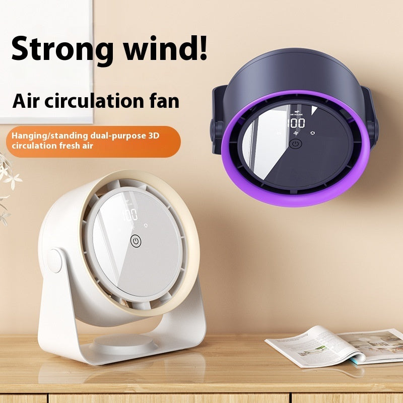 3-In-1 Desktop Air Purifier Fan | Cooling, Circulation & Digital Control