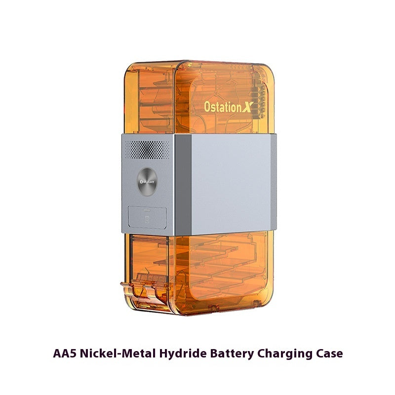 Charging Station X Storage Bin Detector Ni-MH 14500AAA Battery Box